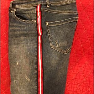 Distressed cropped Inc jeans size 4